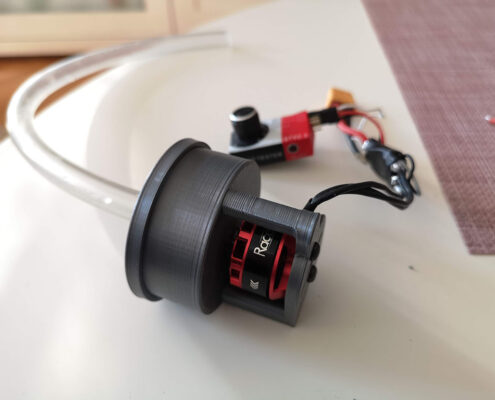 Finished DIY 3D printed water pump with brushless motor