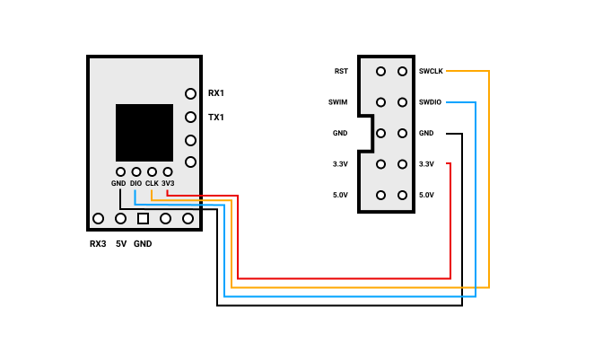 Flashing r9mm with ST-LINK schematics